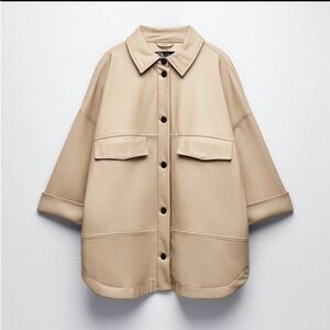 Zara Beige Utility Jacket